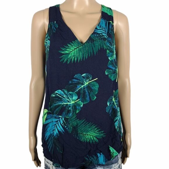 Old Navy Blue High-Neck Trapeze Tank - Picture 2 of 9